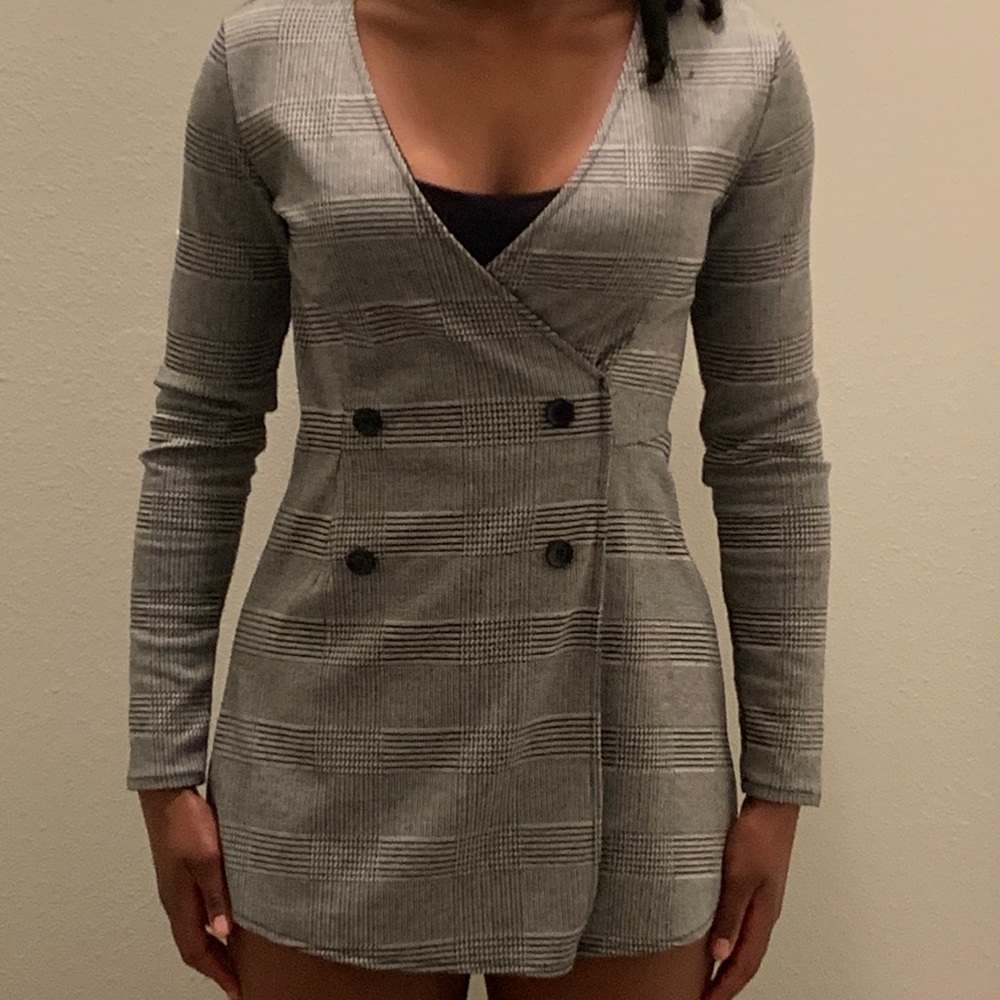 H&M black and white romper